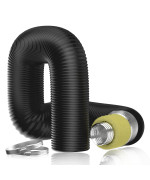 Honguan 4 Inch Insulated Flexible Duct 4 Ft Noise Reducer Heavyduty Four Layer Protection Hose Insulated Duct For Exhaust F