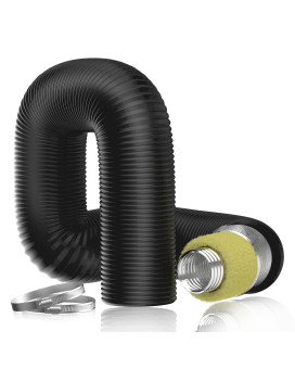 Honguan 4 Inch Insulated Flexible Duct 4 Ft Noise Reducer Heavyduty Four Layer Protection Hose Insulated Duct For Exhaust F