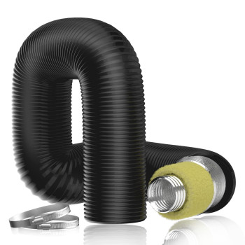 Honguan 4 Inch Insulated Flexible Duct 4 Ft Noise Reducer Heavyduty Four Layer Protection Hose Insulated Duct For Exhaust F