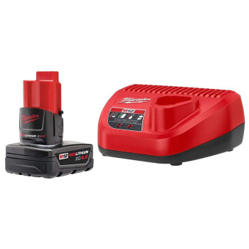 Milwaukee M12 12Volt Lithiumion Xc Battery Pack 40 Ah And Charger Starter Kit