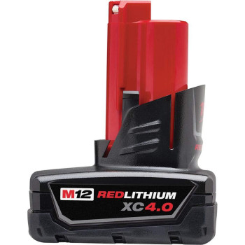 Milwaukee M12 12Volt Lithiumion Xc Battery Pack 40 Ah And Charger Starter Kit