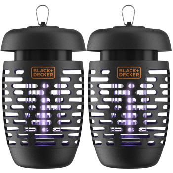 Blackdecker Bug Zapper Electric Lantern With Insect Tray Cleaning Brush Light Bulb Waterproof Design For Indoor Outdoor F