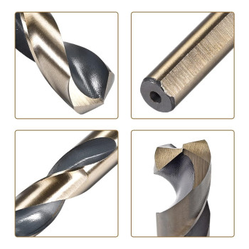 Uxcell Reduced Shank Twist Drill Bits 185Mm High Speed Steel 4341 With 10Mm Shank For Stainless Steel Alloy Metal Plastic Wood