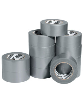 Lockport Duct Tape Heavy Duty Waterproof 30 Yards X 2 Inch 12 Roll Pack Silver Duct Tape Bulk No Residue Flexible Strong