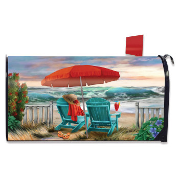 Beach Life Summer Magnetic Mailbox Cover Nautical Standard Briarwood Lane