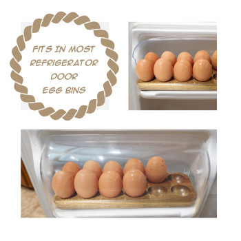 Guis Chicken Coop Egg Tray Rustic Wooden Egg Holder For Eggs Usable In Kitchen Refrigerator Or Countertop For Display Or Sto