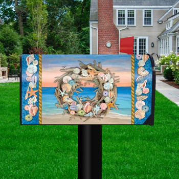 Briarwood Lane Driftwood Wreath Summer Mailbox Cover Nautical Standard