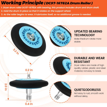 2024 Upgraded Dryer Repair Kit By Beaquicy Replacement For Samsung Dryer Includes Dc9716782A Roller Belt 66020016555Ph23