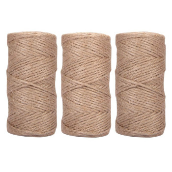 Quotidian 640 Feet C 213 Yards 18 Inch 3 Ply Natural Jute Twine String Rolls For Packing String Artworks Crafts Gift Wrapp