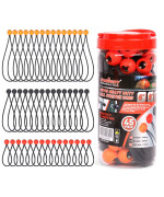 Horusdy 45 Pack Ball Bungee Cords Includes 6 9 11 Heavy Duty Gazebo Tarp Tie Down Cord