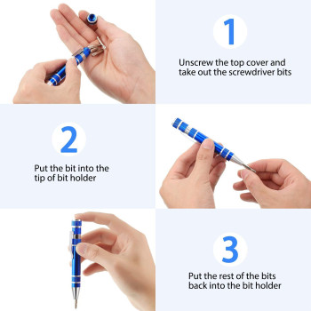 Mudder Pen Screwdriver Christmas Gifts Multitool Handy Tool 8 In 1 Magnetic Pocket Screwdriver Precision Function For Mini Gadge