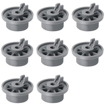 8 Pack 165314 Dishwasher Wheel Lower Rack Wheel Fit For Bosch Kenmore Dishwasher 165314 Dishwasher Wheels Replace 420198 Ap2802