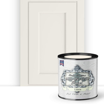 Allinone Paint Linen Off White 32 Fl Oz Quart Durable Cabinet And Furniture Paint Built In Primer And Top Coat No Sandi