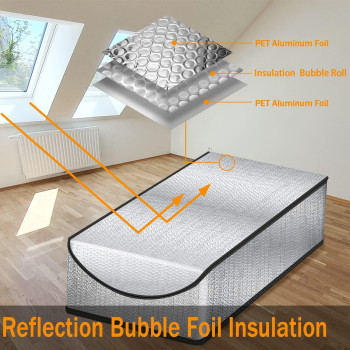 Eapele Attic Stairs Insulation Cover Tent 25 X54 X11 For Pull Down Stairs Double Bubble Reflective Radiant Barrier Refle