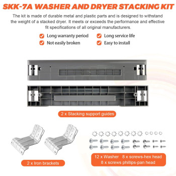 2024 Upgraded Skk7A Skk8K Dryer Stacking Kit By Beaquicy Replacement For Samsung 27Inch Frontload Washers And Dryers Sa