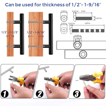 Ravinte 32 Pack 6 Inch Cabinet Pulls Matte Black Stainless Steel Kitchen Cupboard Handles Cabinet Handles 375 Hole Center