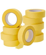 Lichamp 10Pack Automotive Refinish Masking Tape Yellow 36Mm X 55M Cars Vehicles Auto Body Paint Tape Automotive Painters Tape