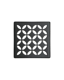 Schluter Kerdidrain Floral Shower Grate Kit With Integrated Bonding Flange Ideal For Tile Showers Stainless Steel 4Inch G