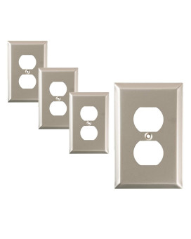 Sleeklighting Brushed Nickel Outlet Covers And Switch Platesdecorative Wall Plate Light Switch Cover Flat Variety Of Styles D