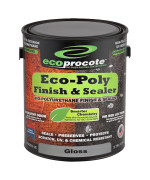 Ecoprocote Ecopoly Polyurethane Sealer Water Based Nontoxic Low Odor Quick Dry Clear Matte 5 Gallon Ideal For Wood Conc