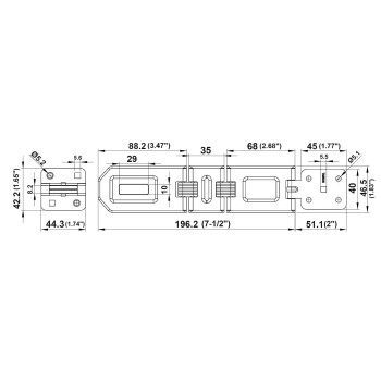 Qcaa Extra Heavy Duty Concealed Safety Hasp Flexible Link With Hardened Staple 614 Single Flexible Black Coated 1 Pack