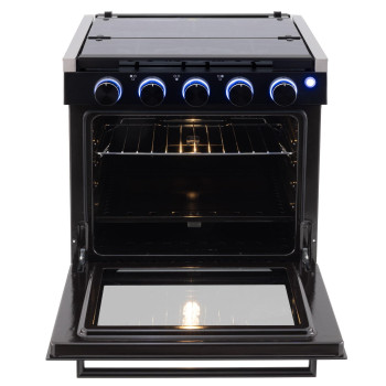 Recpro Rv Stove Gas Range 21 Tall 3 Burner 18 Cu Ft 7100 Btu Optional Vented Range Hood Black Or Silver Color Op