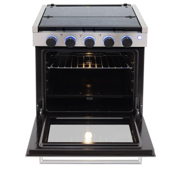 Recpro Rv Stove Gas Range 21 Tall 3 Burner 18 Cu Ft 7100 Btu Optional Vented Range Hood Black Or Silver Color Op