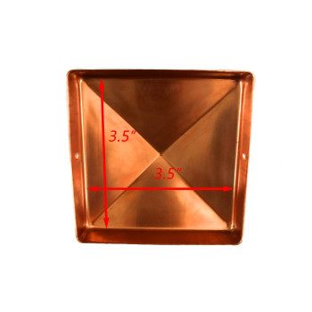 35 X 35 Solid Copper Pyramid Post Cap For Trueactual 35 X 35 Wood Posts Works Only With Actual 35 X 35 Posts