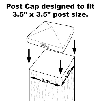 35 X 35 Solid Copper Pyramid Post Cap For Trueactual 35 X 35 Wood Posts Works Only With Actual 35 X 35 Posts