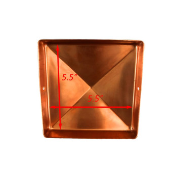 55 X 55 Solid Copper Pyramid Post Cap For Trueactual 55 X 55 Wood Posts Works Only With Actual 55 X 55 Posts