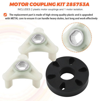 285785 Washer Clutch Assembly Kit 285753A Motor Coupling Kit 4Pcs 80040 Washer Agitator Dog By Beaquicy Replacement For Ke