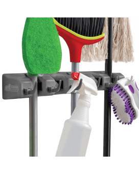 Gorilla Grip Wall Mount Hook Fixture Also Includes Slots To Hold Mop Broom Tools Easy Install Organize Cleaners Tools Hom