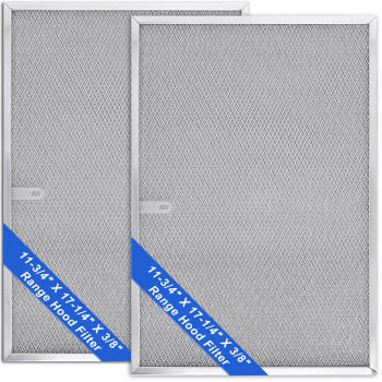 Wadoy Bps1Fa36 Range Hood Filter 1134 X 1714 X 38 2 Pack Aluminum Mesh Grease Range Hood Filter With Blue Protective