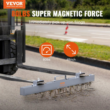 Vevor 48 Inches Hanging Magnet Magnetic Sweeper Pickup Tool 80 Lbs Nail Magnet Hang Type Magnet Sweeper Magnetic Nail Sweeper Ma