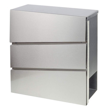 Parrency Stainless Steel Mailboxes With Key Lock Wall Mounted Large Capacity Mailbox Silver 14 15 X 14 15 X 3 12