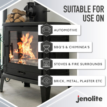 Jenolite Directorust Bbq Stove Aerosol Paint Black Very High Temperature Resistant Up To 1200F 650C Bbqs Stoves Chim