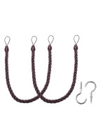 Bel Avenir Curtain Ropes Tiebacks Tiebacks Curtain Handmade Holdbacks With 2 Metal Screw Hooks Purple 2Pack