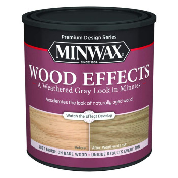 Qt Minwax 40214 Weathered Gray Wood Effects Waterbased Wood Accelerator