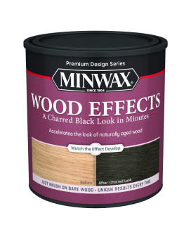 Qt Minwax 40414 Charred Black Wood Effects Waterbased Wood Accelerator