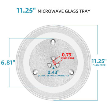 The 1125 Microwave Glass Tray Compatible With Ge And Kenmore Exact Replacement Part Of Wb49X10097 De6300536A Me 16H702Ses