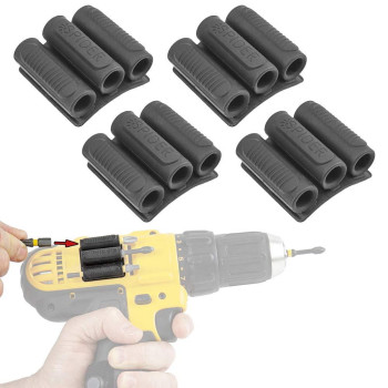 Spider Tool Holster Bitgripper V2 Pack Of Four High Strength 3M Adhesive Drill Addon For Easy Access To Six Driver Bits O