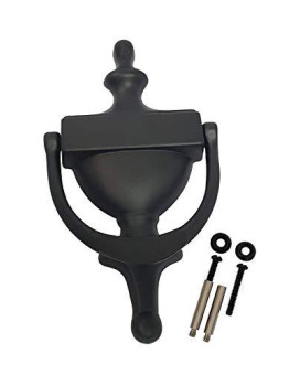 Qcaa Solid Brass Door Knocker 7 Matte Black Made In Taiwan 1 Pack