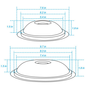 Burner Drip Pans 2 Large 8 Wb31M20 2 Small 6 Wb31M19 Porcelain Drip Pan Set For Ge Hotpoint Electric Stove Top Include 2