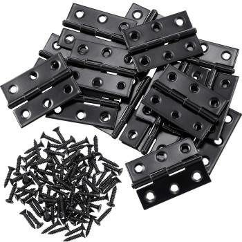 16 Pieces Small Door Hinges Stainless Steel Folding Butt Hinges Home Furniture Hardware Piano Cabinet Door Hinge With 96 Pieces