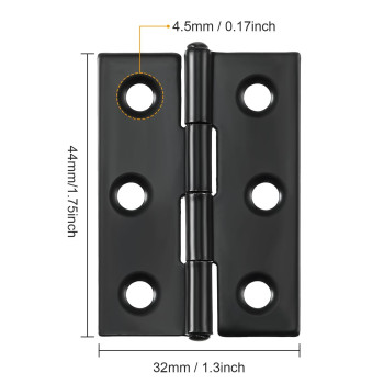 16 Pieces Small Door Hinges Stainless Steel Folding Butt Hinges Home Furniture Hardware Piano Cabinet Door Hinge With 96 Pieces