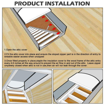 Attic Stairs Insulation Cover For Pull Down Stairway Rvalue 155 Extra Thick Air Tight Attic Stair Cover Door Stairway Ladde