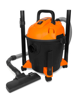 Wen Vc4710 10Amp 5Gallon Portable Hepa Wetdry Shop Vacuum And Blower With 03Micron Filter Hose And Accessories Orange