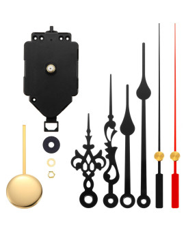 Hicarer Quartz Pendulum Clock Movement Mechanism Diy Repair Parts Replacement With 2 Pairs Hands And Pendulum For Diy Clock Repa