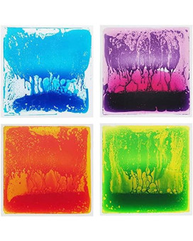 Art3D Liquid Sensory Floor Decorative Tiles 158X158 Square Colorful 4 Tiles