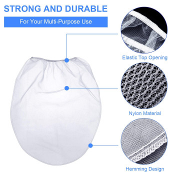 Paint Strainer Bags White Fine Mesh Filters Bag Bucket Elastic Opening Strainer Bags Hydroponic Paint Filter Bag For Paint Garde